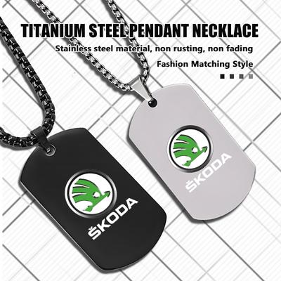 Stainless Steel Car Rearview Mirror Emblem Pendant MJ63 Ornament Accessories For Fabia 1 2 Octavia A7 RS Superb Rapid Yeti