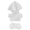 Niannyyhouse 20cm Plush Clothes, Stretch Solid Color Sportswear, Hoodie, Pants, Dress-Up, Cotton Doll, Accessories (White, 20cm)