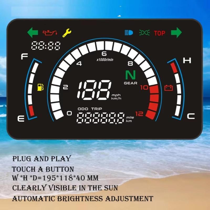 Универсальный мотоциклетный спидометр цифровой измеритель скорости тахометр приборная панель прибор для EX5 Dream/EX5 Ipowed
