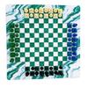 Шахматный набор для 4 игроков 45 см Резиновый коврик-доска PS Шахматные фигуры 63 мм Высота Классическая стратегическая игра Образовательная игрушка для семьи