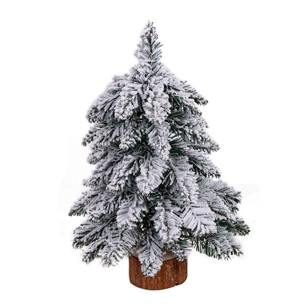 Mini Flocked Christmas Tree Pre Lit Artificial Tabletop Christmas Trees Snow Flocked Xmas Tree  DIY Decorations