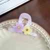 Trendy Floral Hair Claw Clip In Multiple Color Options For Chic Casual Looks