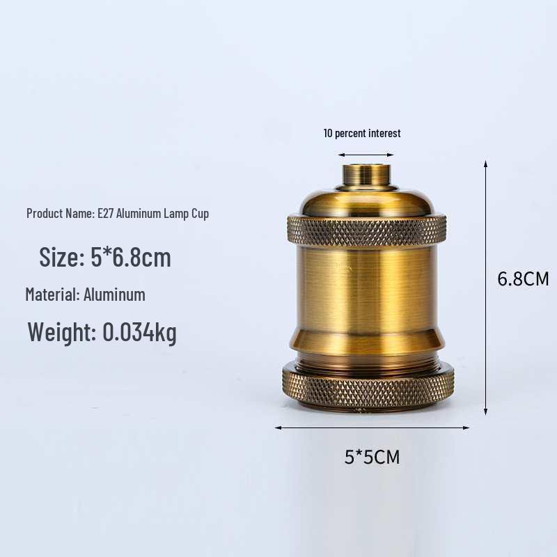 Винтажный алюминиевый патрон для подвесного светильника E27 в стиле Эдисона