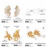 Fashion Gold Plating Earrings Stainless Steel Bow Earrings Elegant Geometric Drop Earrings  Jewelry