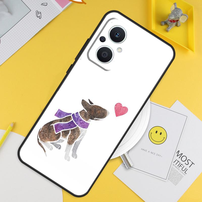Собака Английский Бультерьер Для OPPO Reno 8T 11F 12F 13F 14F 7 8 Lite 10 11 12 13 14 Pro OPPO Find X9 X8 X5 X6 Pro Чехол