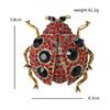 Luxury Rhinestone Beetle Brooches For Women Unisex 4-color Shining Ladybug Insects Party Casual Brooch Pins Gifts