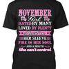 November Girl Hated By Unisexy Swea M Loved Plenty T Shirt Made In Usa S To 5xl