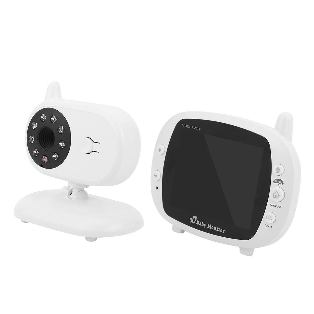 3.5in TFT Baby Camera Digital Night Vision Temperature Sensor Viewing with Soft Music 100?240VUK