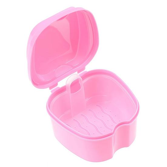 Кейс для зубных протезов с местом для зубной щетки, Коробка-ванночка для зубных протезов с ситечком, Контейнер-держатель для невидимых брекетов, ретейнеров, капп, выравнивателей