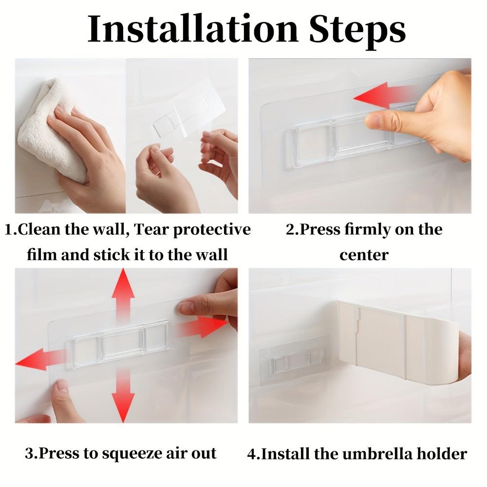 Wall Mounted Umbrella Holder Nail Free Fastener Style Multi-Functional Household Umbrella Storage Rack,sun Umbrella Holder