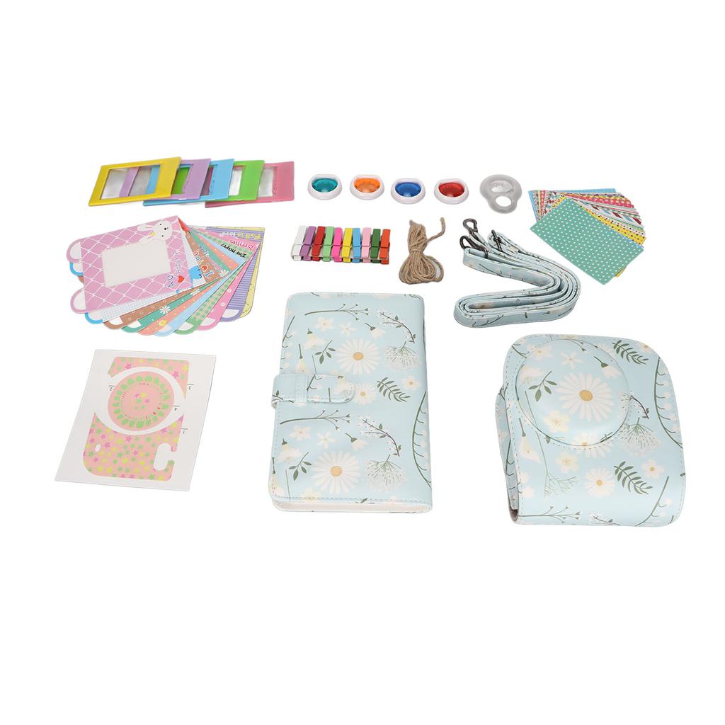 For Fujifilm Mini 11 Instant Camera Accessories Includes Camera Case Border Sticker Photo Frame and More Daisy Color