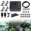 4 насадки, 10-метровый шланг, электронный распылитель, система распыления воды, система синхронизации полива, сенсорный экран, двойной насос, автоматическая система