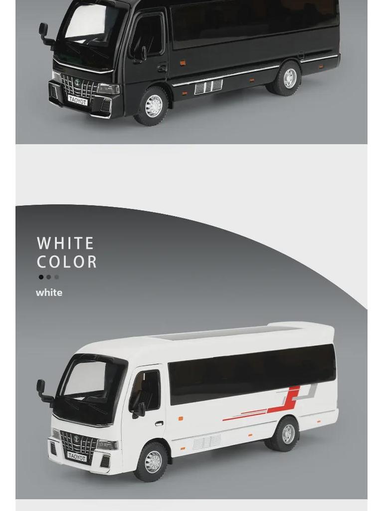 Игрушечная модель автобуса из сплава в масштабе 1/32 со звуком и светом - инерционный механизм, украшение для торта 