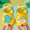 Симпатичные пляжные сандалии для детей Dinosaur Kids, детские садовые тапочки для мальчиков и девочек, детские нескользящие домашние тапочки для ванной