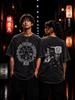 Свободная футболка с принтом и брюки-карго, Винтажный стильный комплект streetwear, Унисекс свободного кроя, Экологичная одежда с аниме-принтами