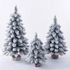 Artificial Desktop Christmas Tree With Led Light Nordic Flocking Christmas Tree Door Wall Ornament New Year Christmas Decoration