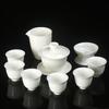 Dehua Mutton Fat Jade White Porcelain Kung Fu Tea Set