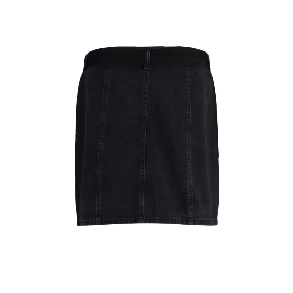 Синяя джинсовая юбка с высокой талией и строчкой спереди на пуговицах Twoss22et00050