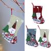 3Pcs Set Christmas Stockings Sock Gift Bag Hanging Pendant Christmas Tree Decoration