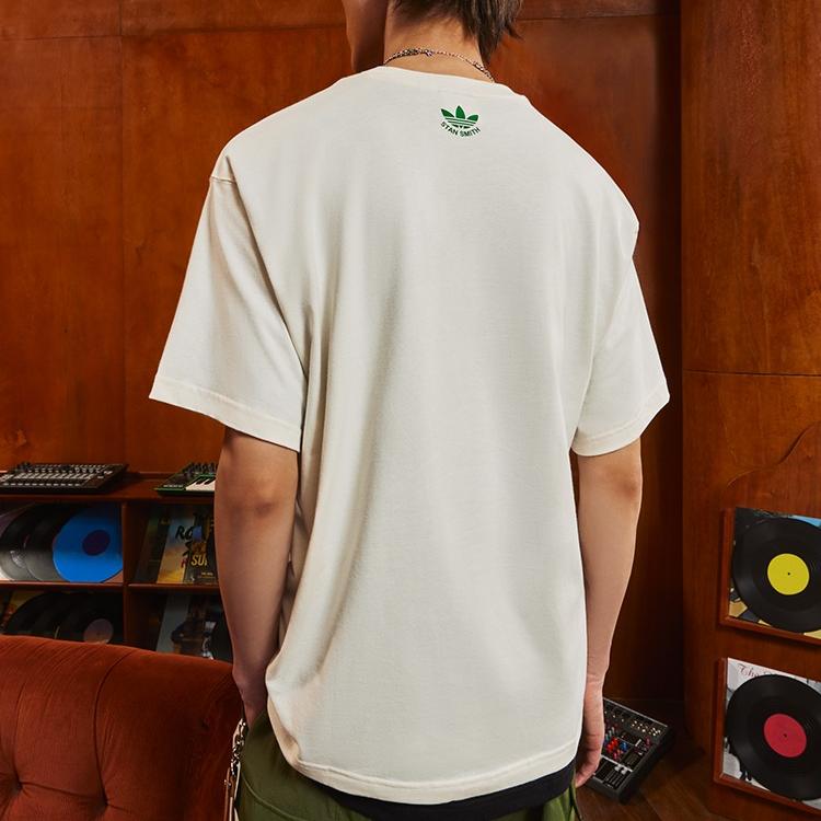 adidas Оригинальная футболка Stan Smith Белая Зеленая JH1223