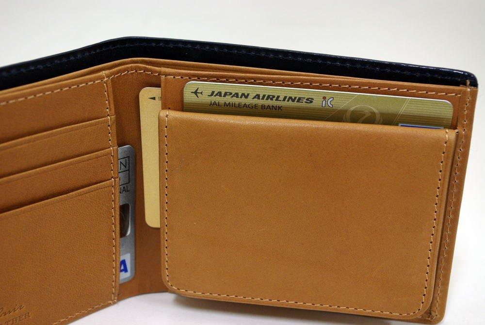 [Saint Cuir КОЖА BRIDLE] Кошелек бифолд из кожи Bridle Thomas и дубленой кожи (с кошельком для монет в форме коробки) (Темный шоколад)