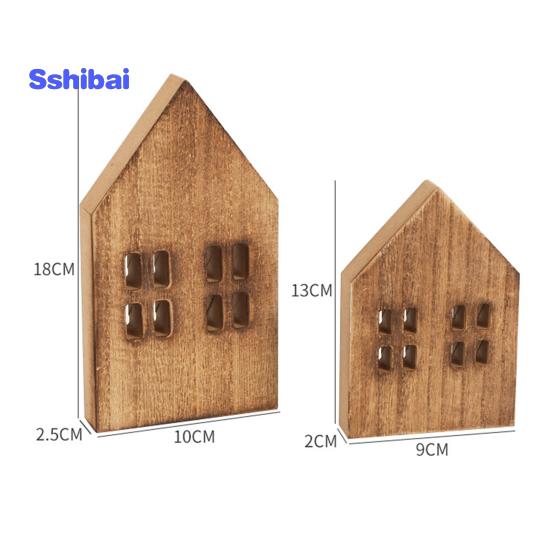 Ремесло из дерева Экологически чистый уникальный дизайн Без сбоев в скандинавском стиле Миниатюрный рождественский декор Хорошая текстура Маленький дом Деревянное ремесло Хозяйственные товары