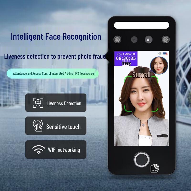 Realand Dynamic Facial Recognition Access Control & Time Attendance System CN plug (adapter included)