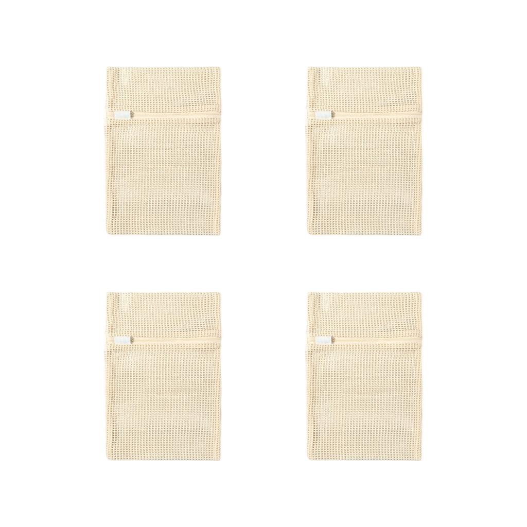 4PCS Thickened Cotton Garment Wash Bags Delicates Storage Solution Anti Deformation Washing Net with Sturdy Zippers