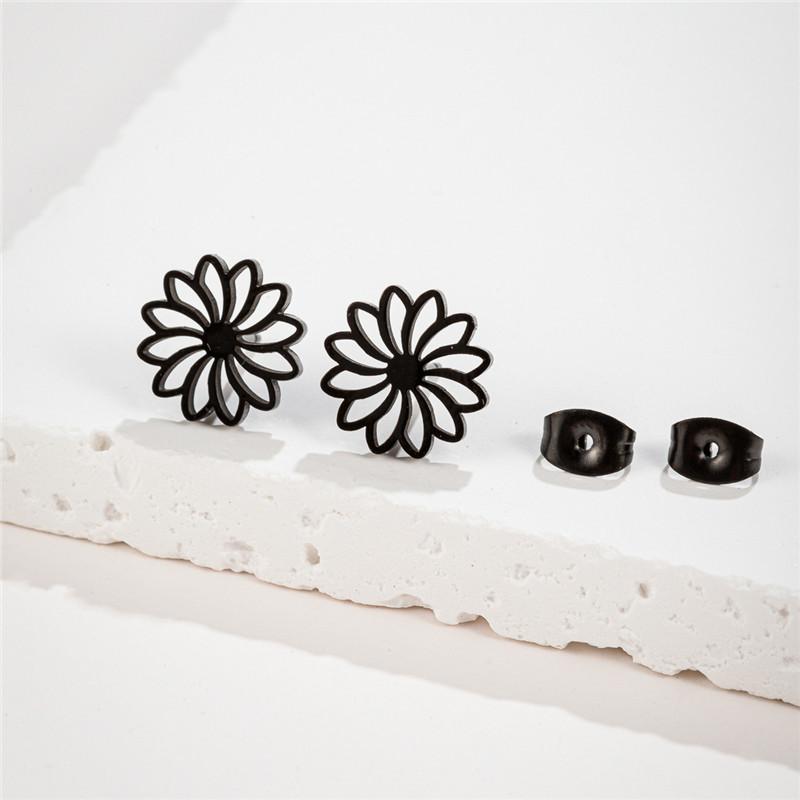 Winter Plum Blossom Earrings Studs for Women Girls Stainless Steel Jewelry Small Flower Earings Wedding Jewelry Korean