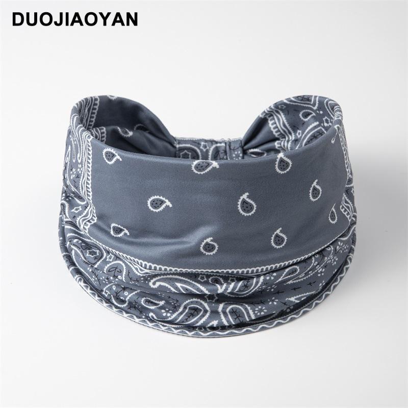 Эластичная повязка на голову для йоги с узлом пейсли – Европейский и американский стиль