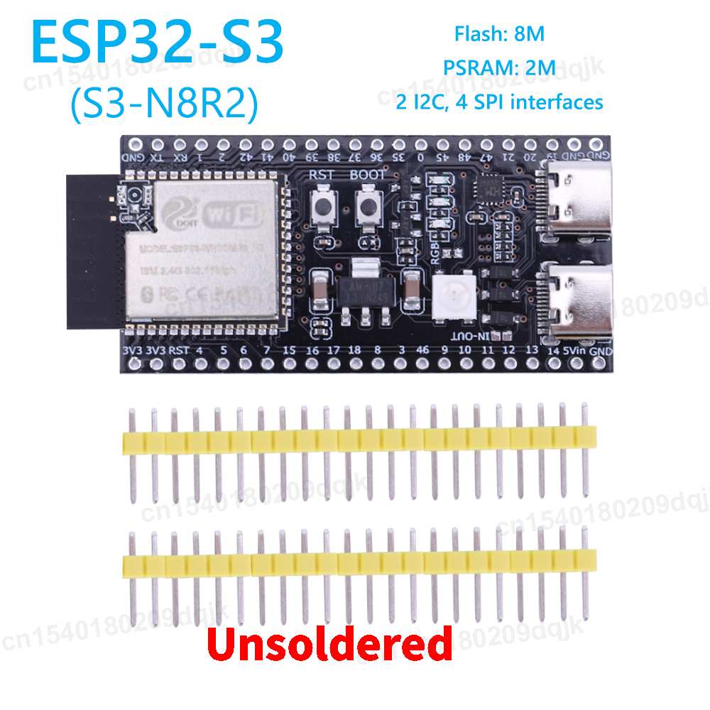 ESP32 S3 Development Board ESP32-S3-DevKitC-1 Bluetooth 2.4G Wifi Module for Arduino 8MB PSRAM 16MB FLASH N16R8 Dual Type-C