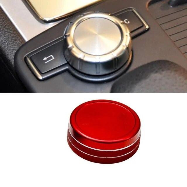 Aluminium Alloy Car Air Conditioner Knob Ring Sticker Trim For Mercedes Benz C Class W204 2008-2013 Auto Interior Accessories