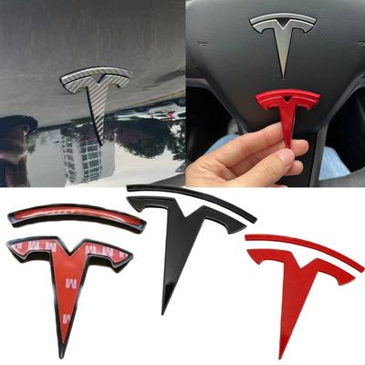 ALL1 ABS Накладка-стикер на руль автомобиля, задний значок багажника для Model 3 Model Y, декоративный элемент-эмблема на капот