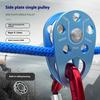 Climbing Fixed Plate Micro Pulley 28KN General Purpose Small Metal Single Sheave Hauling Pulley for Rock Climbing Aloft Work Rappelling Rescue