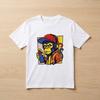 Футболка с принтом 'Graffiti Monkey' в стиле Pop Art - Уличная одежда, Графическая футболка для мужчин и женщин