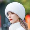 Mink Fur, Whole Mink Fur, Straw Hat, Children's Winter Warmth, Middle-aged and Elderly Mothers' Fashion, Winter Versatile Mink Fur Top Hat