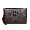 Crocodile Pattern Men's Large Capacity Leather Clutch Wallet