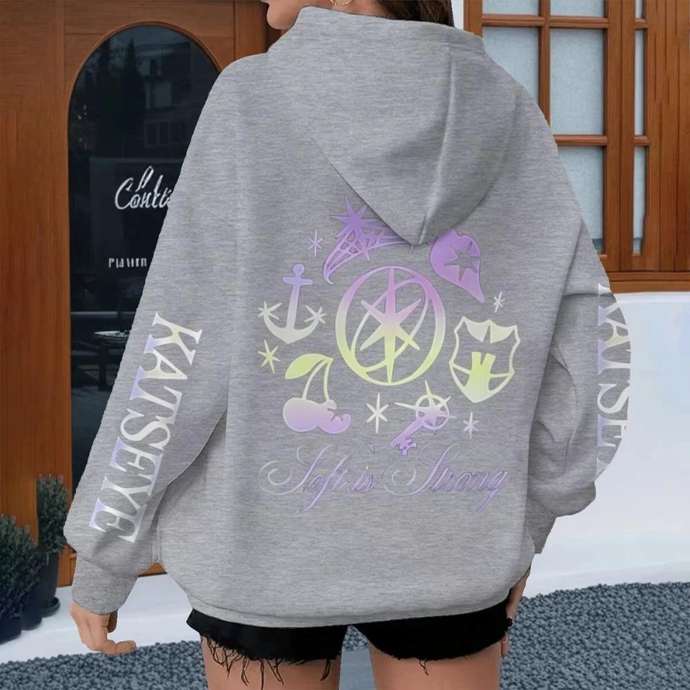 New Kpop Vintage Katseye Grunge Graphic Hoodies Women Men Pop Music Band Hoody Katseye Fashion HipHop Sweatshirt Harajuku Unisex
