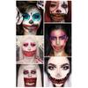 Temporary Tattoo Easy To Use Eco-friendly Waterproof Fun Painless Body Art Tool Paper Halloween Horror Mouth Tattoo for Masquerade