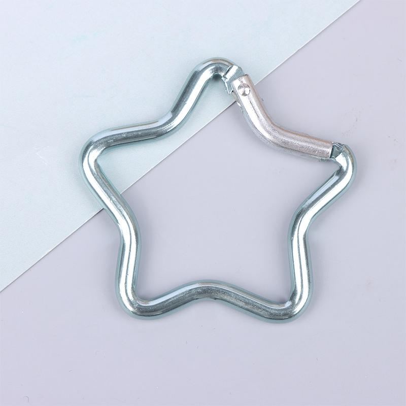 Алюминиевый карабин в форме пятиконечной звезды, зажим для ключей, брелок для ключей на открытом воздухе, крючок для бутылки, подвесная пряжка