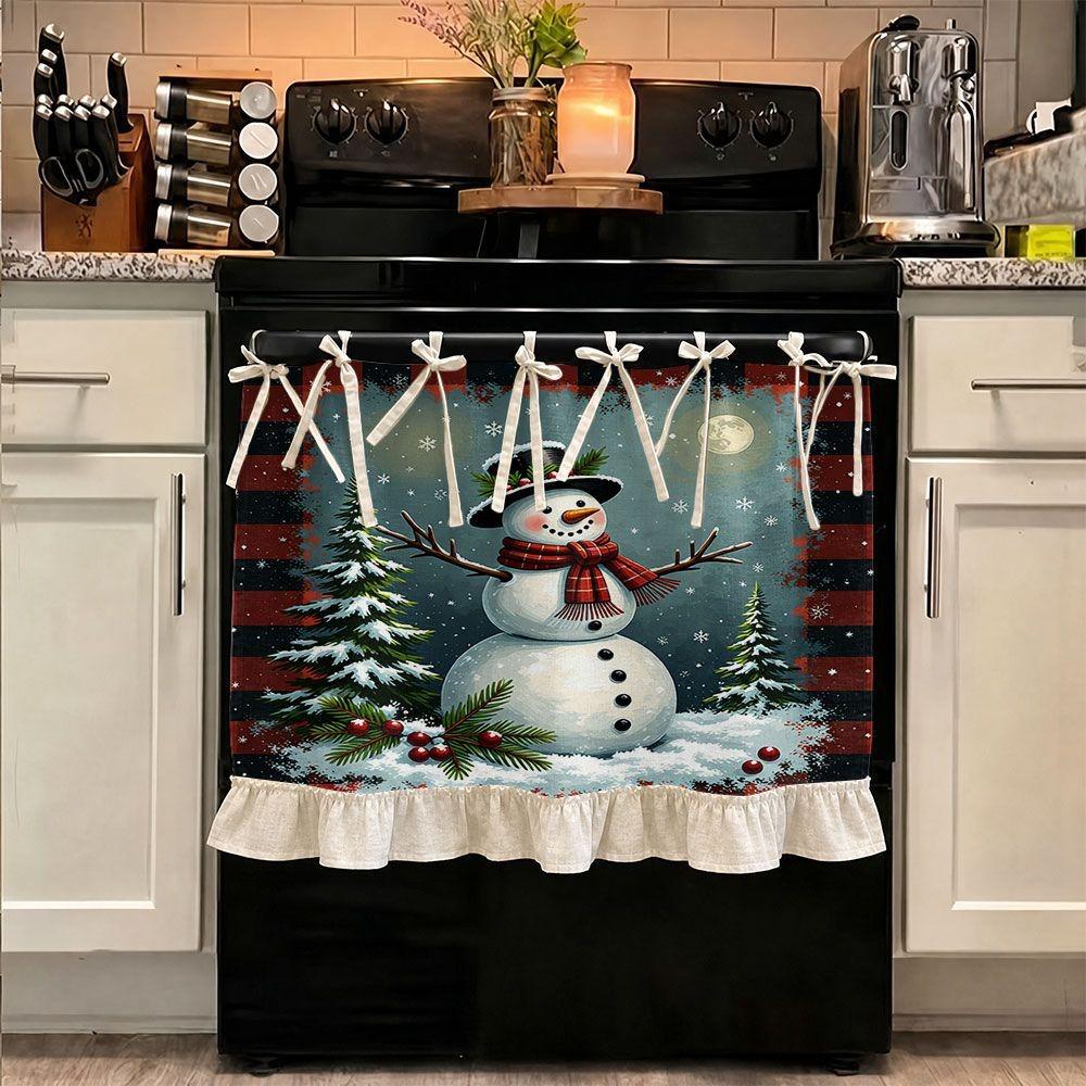 Seasonal Halloween Tie Oven Cover Curtain Dishwasher Bow Decor Curtain Halloween Party