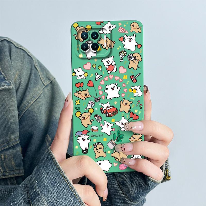 Чехол для телефона OPPO Reno4 Lite Reno4 F Чехол Reno 4 Lite 4F Мягкий Силикон Мультяшный Funda Милый Панда Цветок Печатный Coque Корпус