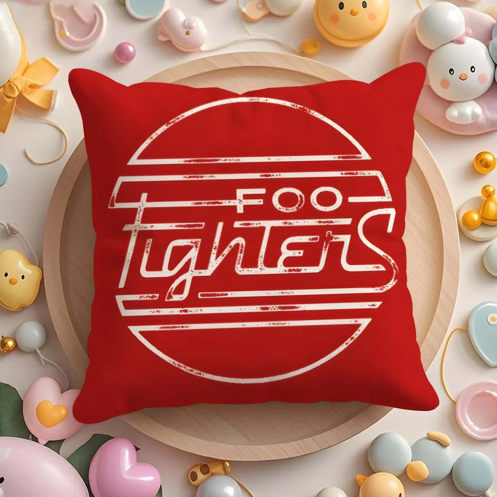 Подушка с изображением группы Foo F-Fighters, Чехол для подушки для дома и автомобиля, Универсальный чехол для подушки - Двусторонний, Мягкий и прочный для ежедневного использования