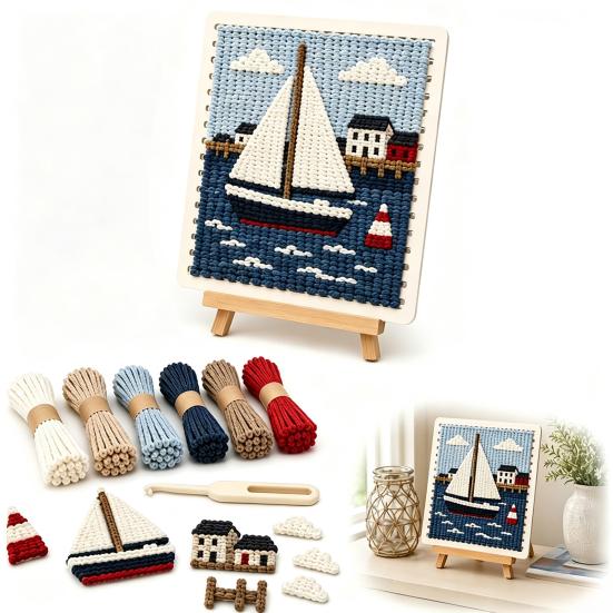 Набор для рукоделия Yarn Art Decor Projects DIY, ткачество, рисование, набор для вязания крючком на Хэллоуин и Рождество, набор для начинающих, праздничный