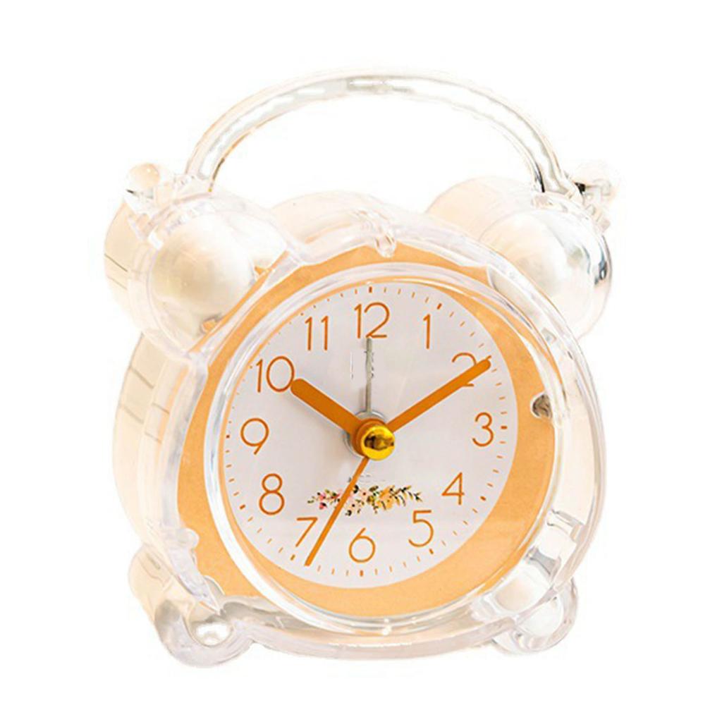 Детский будильник с тихим дизайном, мультяшный дизайн, простая настройка, прочные часы из ABS с двойным звонком для спальни