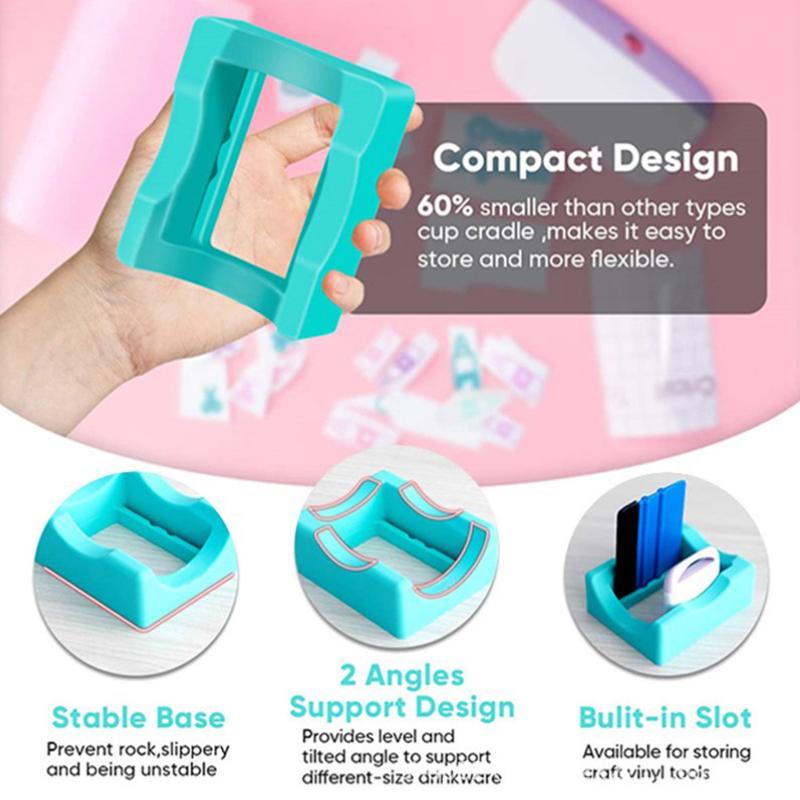 Силиконовая подставка для стаканов со встроенным слотом, держатель стакана для поделок