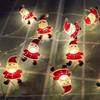 LED Christmas Lights with Santa, Snowman, Reindeer, and Bells In Black Hat Design