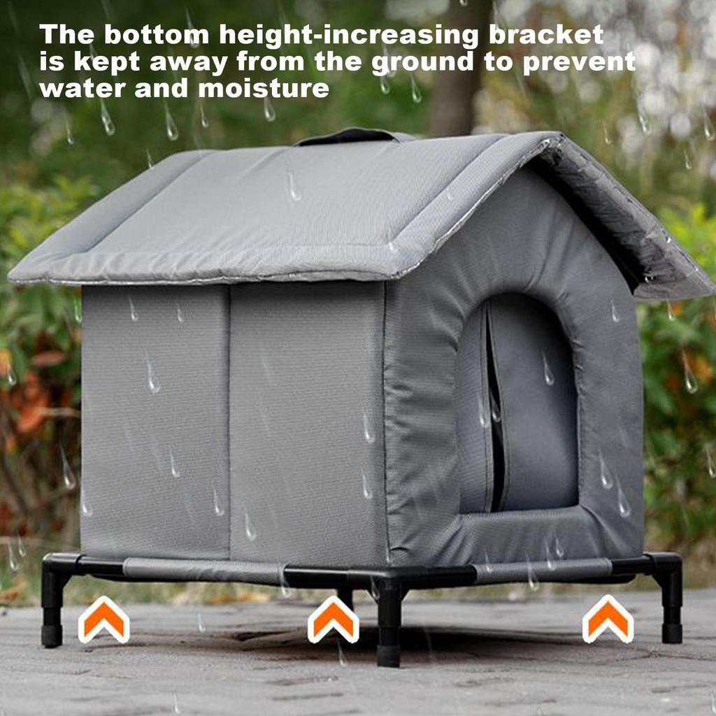Winter Outdoor Cat House Warm Windproof washable Cat Shelter Insulated Animals Cave Cold Weather Nest For Backyard Garden Garage