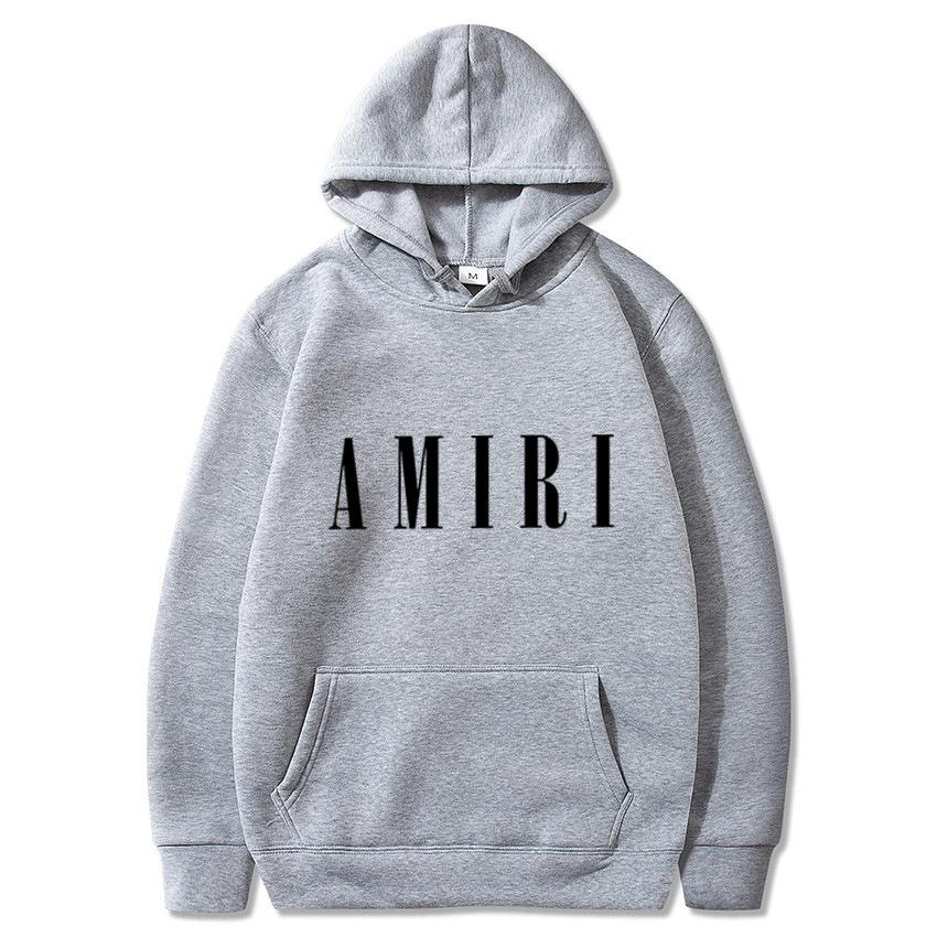 Amiri Print Unisex Casual Hoodie - Trendy Loose Fit Sweatshirt