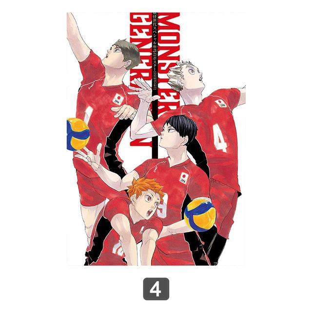 Японское аниме Haikyuu, волейбольный мальчик, мультяшный постер, настенный художественный принт, холст, живопись, фотографии для гостиной, украшение Cuadros